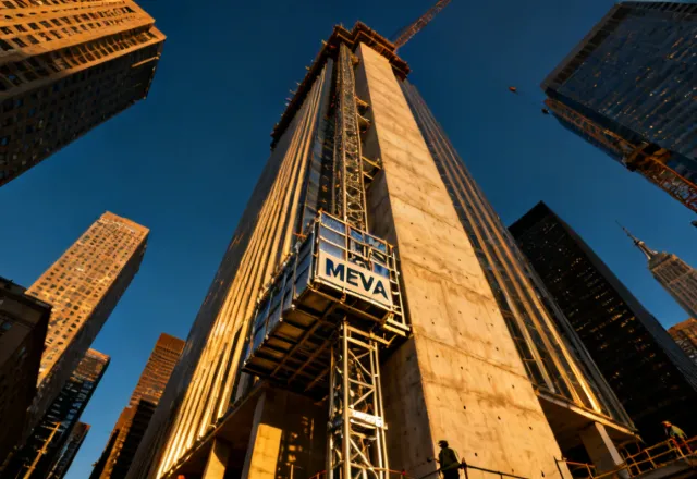 MEVA climbing formwork for commercial high-rise